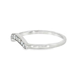 14k White Gold 0.08 ctw Wrap Women's Diamond Wedding Band