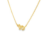 14k Yellow Gold 0.32 ctw Nature Inspired Diamond Necklace