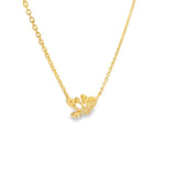14k Yellow Gold 0.32 ctw Nature Inspired Diamond Necklace