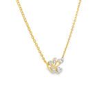 14k Yellow Gold 0.32 ctw Nature Inspired Diamond Necklace