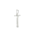 14k White Gold 0.03 ctw Cross Diamond Pendant