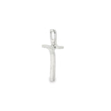 14k White Gold 0.03 ctw Cross Diamond Pendant