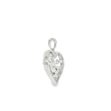 14k White Gold 0.03 ctw Heart Diamond Pendant