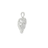 14k White Gold 0.03 ctw Heart Diamond Pendant