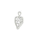 14k White Gold 0.03 ctw Heart Diamond Pendant