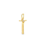 14k Yellow Gold 0.03 ctw Cross Diamond Pendant