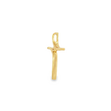 14k Yellow Gold 0.03 ctw Cross Diamond Pendant