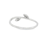 14k White Gold 0.02 ctw Nature Inspired Women's Diamond Ring