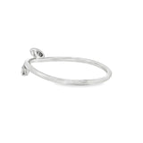 14k White Gold 0.02 ctw Nature Inspired Women's Diamond Ring