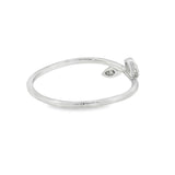 14k White Gold 0.02 ctw Nature Inspired Women's Diamond Ring