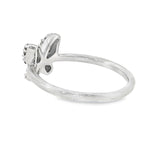 10k White Gold 0.17 ctw Nature Inspired Women's Diamond Ring