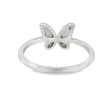 10k White Gold 0.17 ctw Nature Inspired Women's Diamond Ring