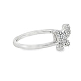 10k White Gold 0.17 ctw Nature Inspired Women's Diamond Ring