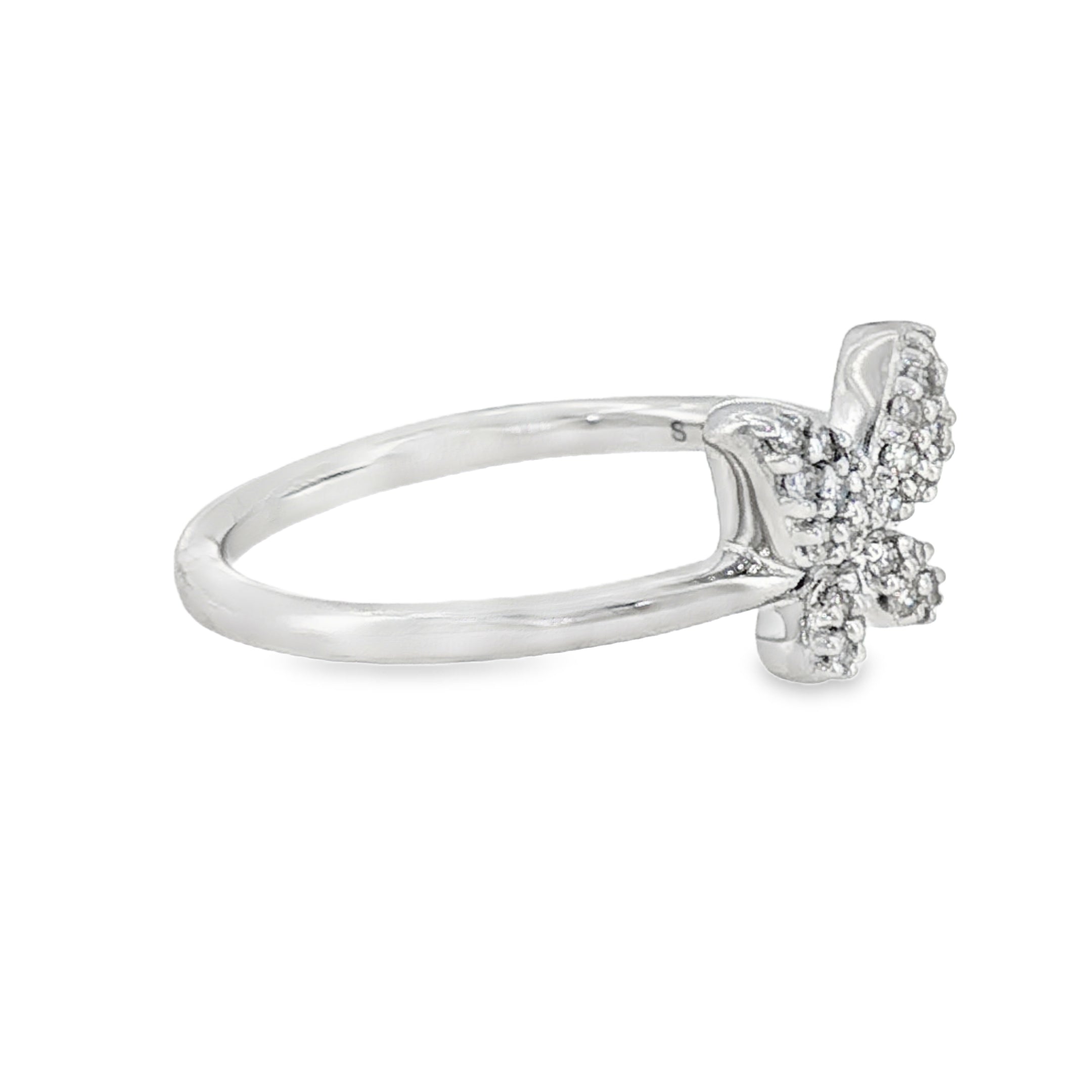 10k White Gold 0.17 ctw Nature Inspired Women's Diamond Ring