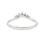 14k White Gold 0.12 ctw 7 stone Women's Diamond Wedding Band