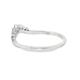 14k White Gold 0.12 ctw 7 stone Women's Diamond Wedding Band