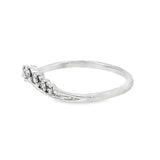 14k White Gold 0.12 ctw 7 stone Women's Diamond Wedding Band
