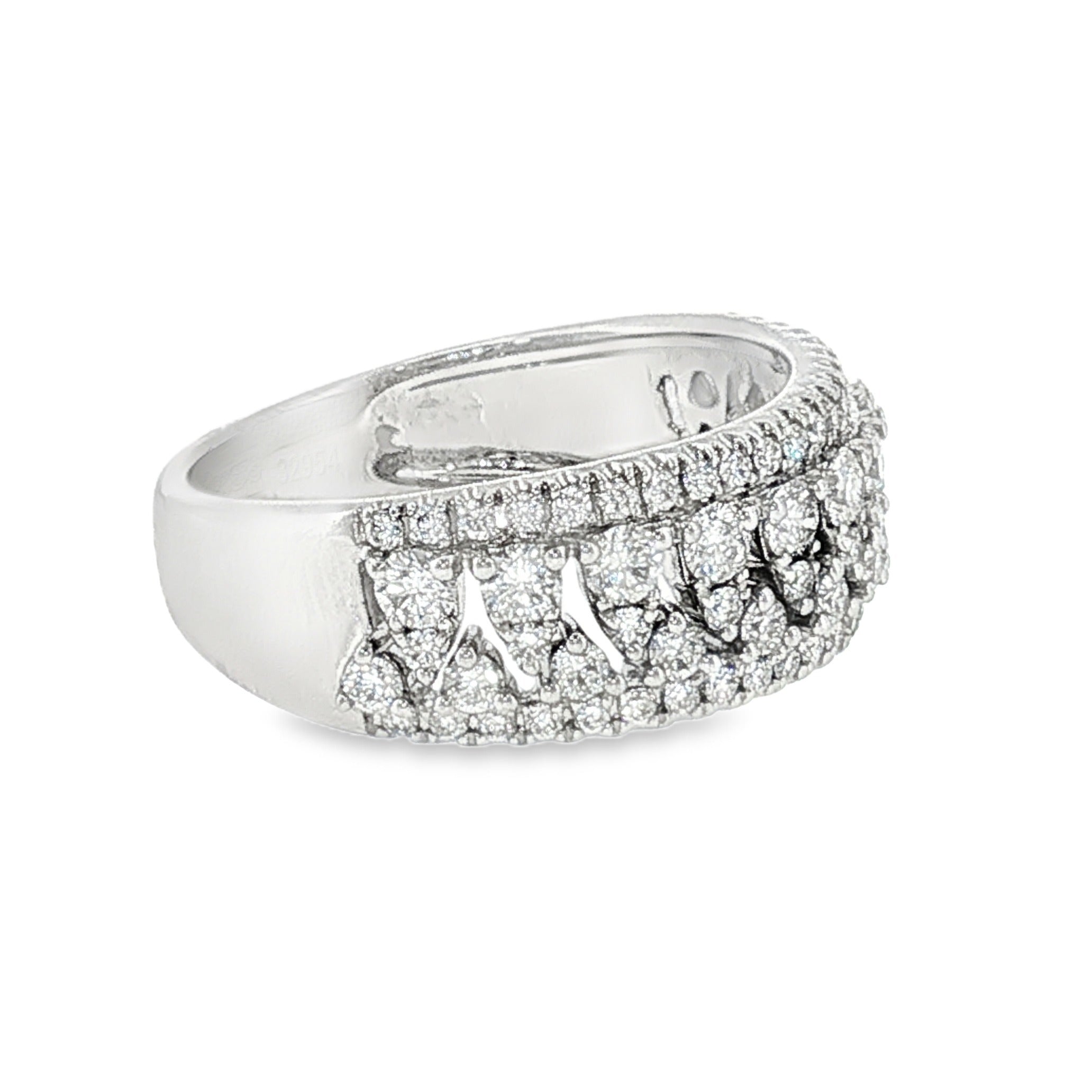 14k White Gold 1.08 ctw Vintage Inspired Women's Diamond Ring