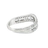 14k White Gold 1.00 ctw Curved Women's Diamond Ring