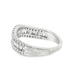 14k White Gold 1.00 ctw Curved Women's Diamond Ring