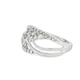 14k White Gold 0.50 ctw Free Form Women's Diamond Ring