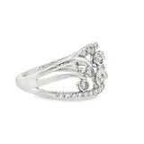 14k White Gold 0.50 ctw Free Form Women's Diamond Ring