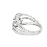 14k White Gold 0.50 ctw Free Form Women's Diamond Ring