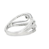 14k White Gold 0.50 ctw Free Form Women's Diamond Ring