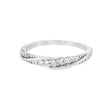 14k White Gold 0.25 ctw Free Form Women's Diamond Ring