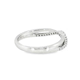 14k White Gold 0.17 ctw Curved Women's Diamond Wedding Band