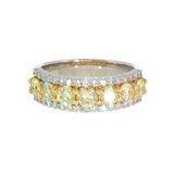 14k Two-tone 1.64 ctw Multi-Stone Women's Diamond Ring