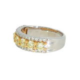 14k Two-tone 1.64 ctw Multi-Stone Women's Diamond Ring