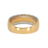 14k Two-tone 0.33 ctw Textured Women's Diamond Ring
