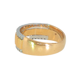 14k Two-tone 0.33 ctw Textured Women's Diamond Ring