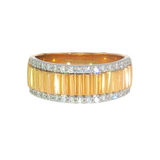 14k Two-tone 0.33 ctw Textured Women's Diamond Ring