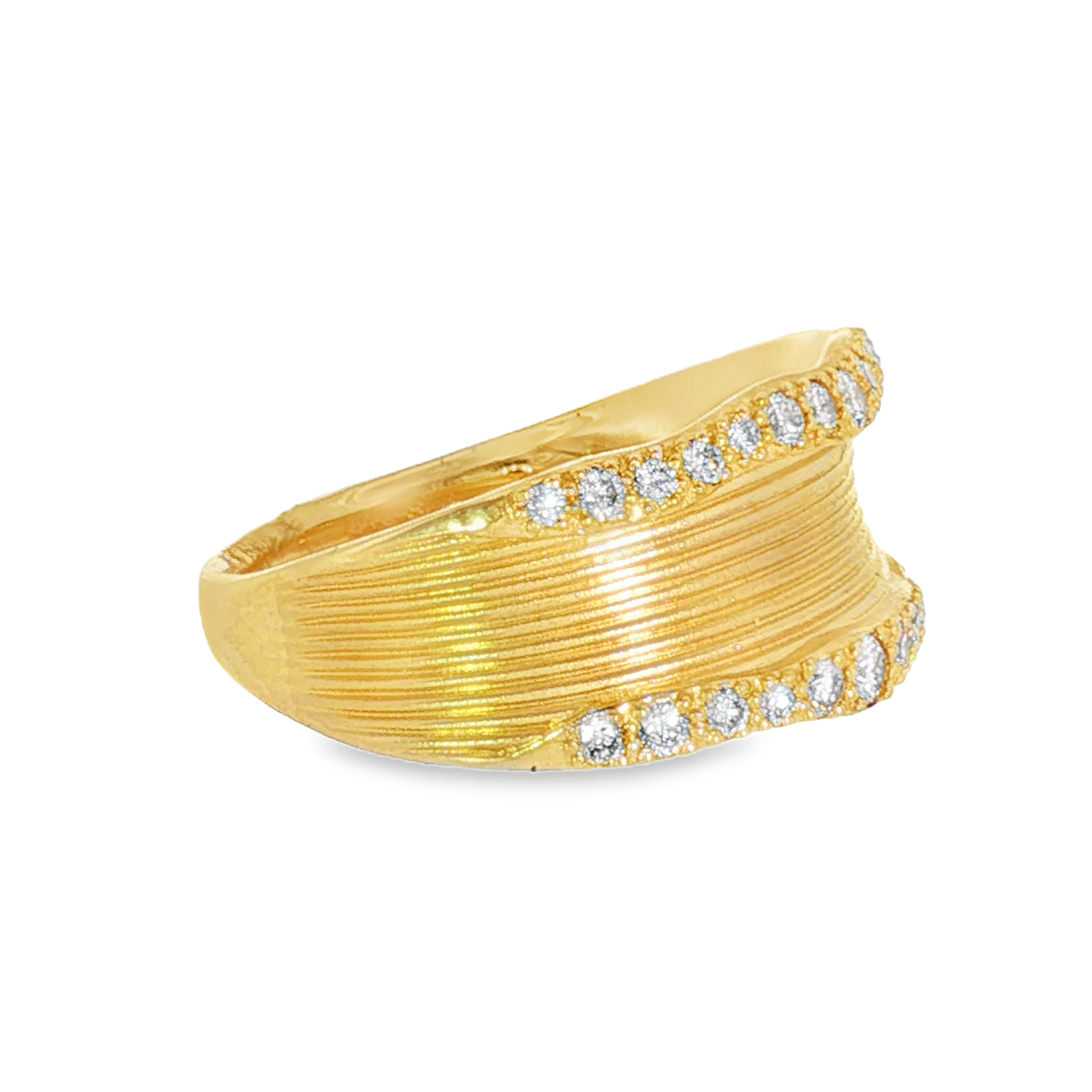 14k Yellow Gold 0.40 ctw Organic Women's Diamond Ring