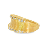 14k Yellow Gold 0.40 ctw Organic Women's Diamond Ring
