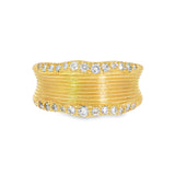 14k Yellow Gold 0.40 ctw Organic Women's Diamond Ring