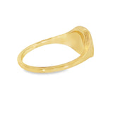 14k Yellow Gold 0.02 ctw Signet Women's Diamond Ring