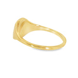 14k Yellow Gold 0.02 ctw Signet Women's Diamond Ring