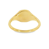 14k Yellow Gold 0.02 ctw Signet Women's Diamond Ring