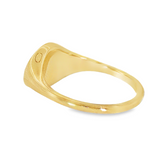 14k Yellow Gold 0.11 ctw Signet Women's Diamond Ring