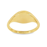 14k Yellow Gold 0.11 ctw Signet Women's Diamond Ring