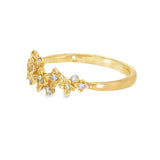 14k Yellow Gold 0.16 ctw Nature Inspired Women's Diamond Ring