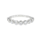 14k White Gold 1.08 ctw Shared Prong Diamond Band