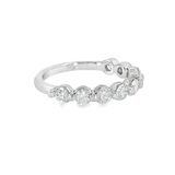 14k White Gold 1.08 ctw Shared Prong Diamond Band
