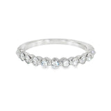 14k White Gold 0.50 ctw Shared Prong Diamond Band