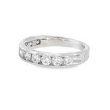 14k White Gold 1.00 ctw Channel Set Diamond Band