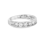 14k White Gold 1.00 ctw Channel Set Diamond Band