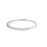 14k White Gold 0.10 ctw Shared Prong Diamond Band